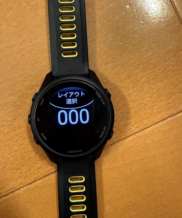 Garminレイアウト選択